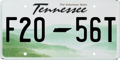 TN license plate F2056T