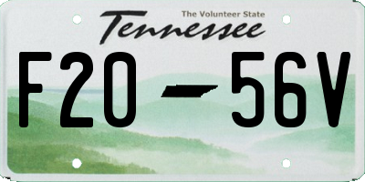 TN license plate F2056V