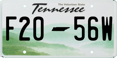 TN license plate F2056W