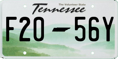 TN license plate F2056Y