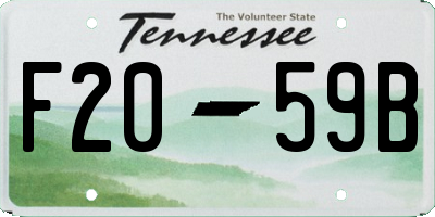 TN license plate F2059B