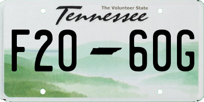 TN license plate F2060G