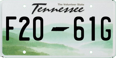 TN license plate F2061G