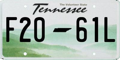 TN license plate F2061L