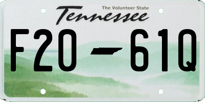 TN license plate F2061Q