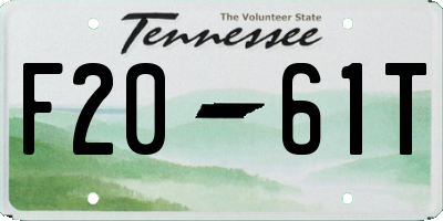TN license plate F2061T