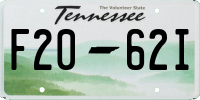 TN license plate F2062I