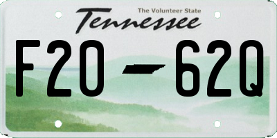 TN license plate F2062Q