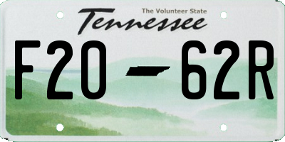TN license plate F2062R