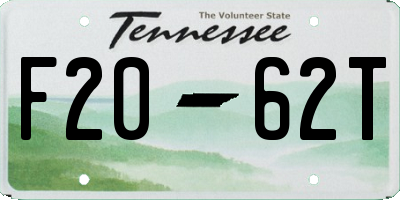 TN license plate F2062T