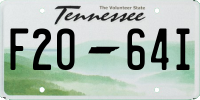 TN license plate F2064I