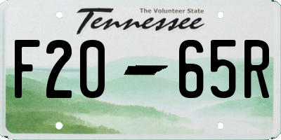 TN license plate F2065R