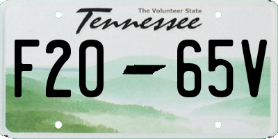 TN license plate F2065V