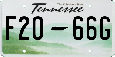 TN license plate F2066G
