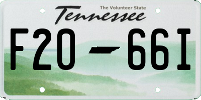 TN license plate F2066I