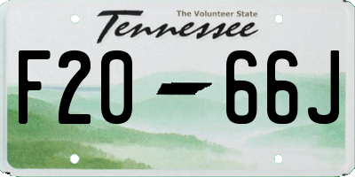 TN license plate F2066J