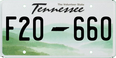 TN license plate F2066O