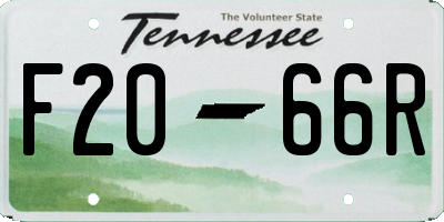 TN license plate F2066R