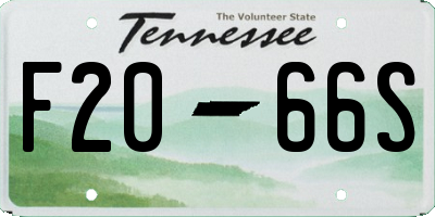TN license plate F2066S