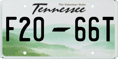 TN license plate F2066T