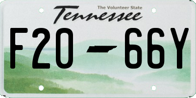 TN license plate F2066Y
