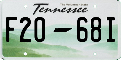 TN license plate F2068I