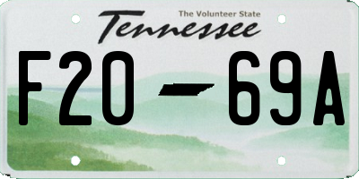 TN license plate F2069A