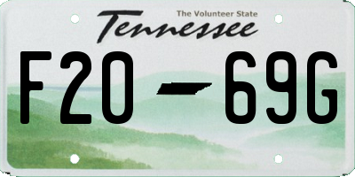 TN license plate F2069G