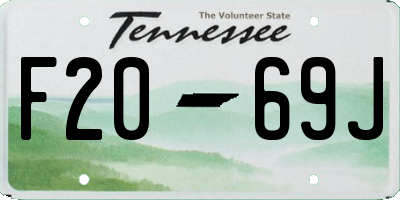 TN license plate F2069J