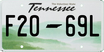 TN license plate F2069L