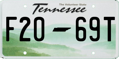 TN license plate F2069T