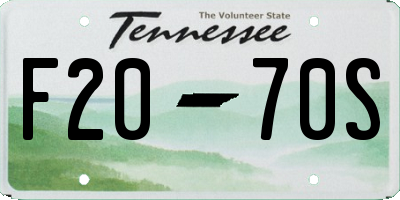 TN license plate F2070S