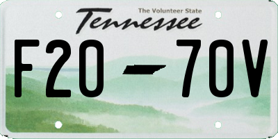 TN license plate F2070V