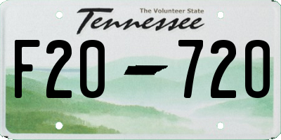 TN license plate F2072O