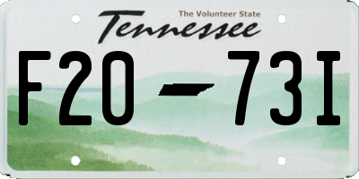 TN license plate F2073I