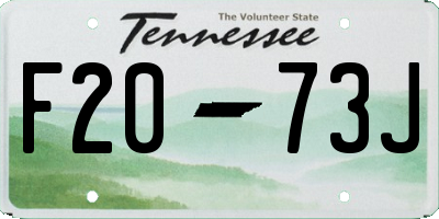 TN license plate F2073J