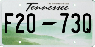 TN license plate F2073Q