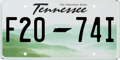 TN license plate F2074I
