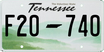 TN license plate F2074O