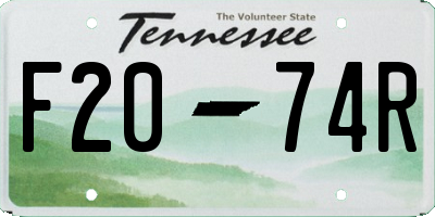 TN license plate F2074R