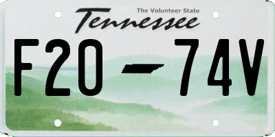 TN license plate F2074V