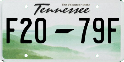 TN license plate F2079F