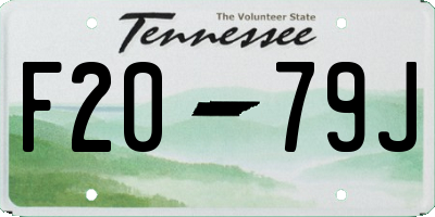 TN license plate F2079J