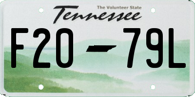 TN license plate F2079L