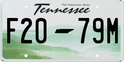 TN license plate F2079M