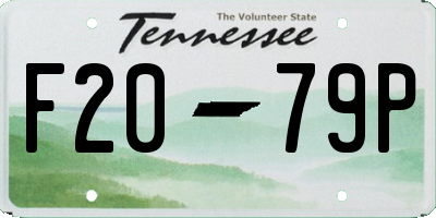 TN license plate F2079P