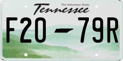 TN license plate F2079R
