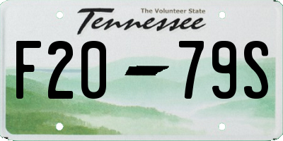 TN license plate F2079S