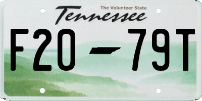 TN license plate F2079T
