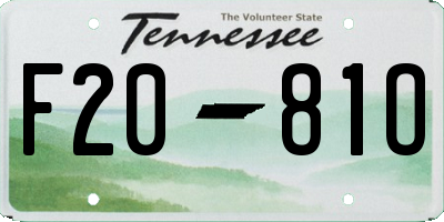 TN license plate F2081O